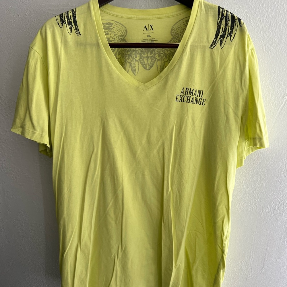 Armani Exchange T-shirt size XXL neon green